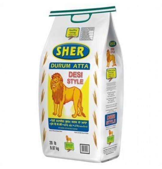 Sher Drum Atta 20lb (GREEN BAG)