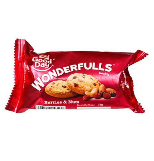 Britannia Good Day Wonderfulls Choco & Nuts 75GM (2.6oz)