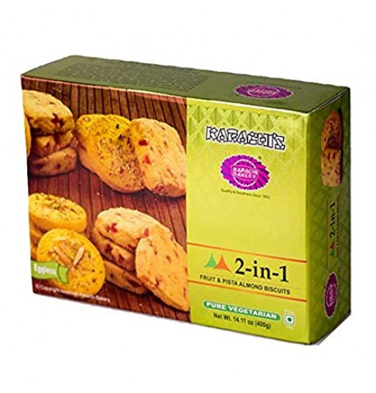 2-In-1 Fruit & Pista Almond Biscuits 400GM (14.01oz)