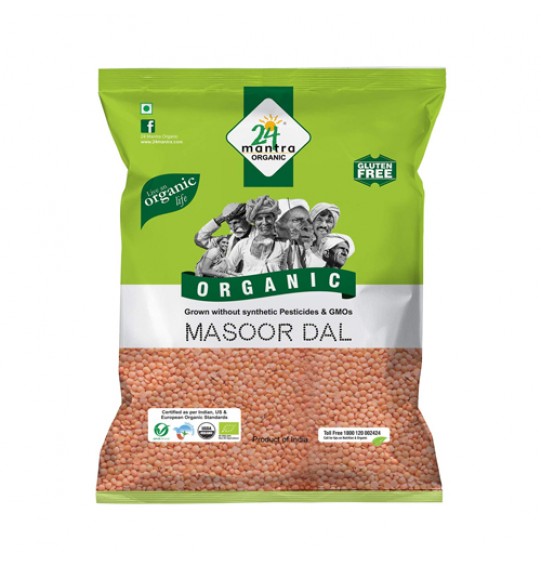 24Mantra Organic Masoor Dal 2Lb ,4Lb 