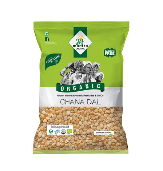 24Mantra Organic Chana Dal 2Lb & 4Lb 