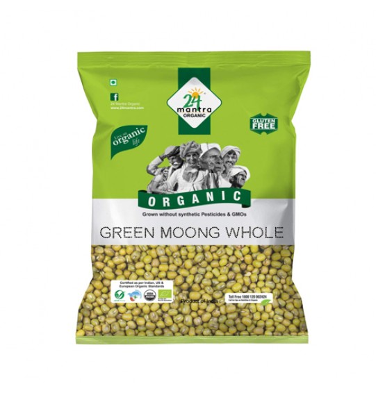 24Mantra Organic  Green Moong Dal 2Lb &4Lb 