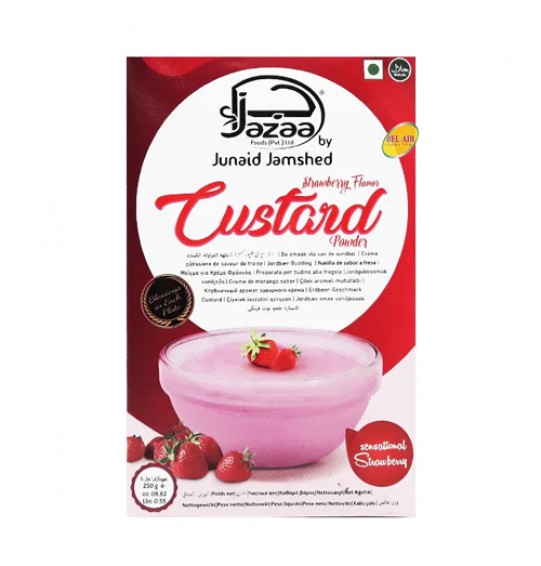 Jazaa Foods Strawberry Flavour Custard Powder 250GM (8.82oz)