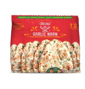 Deep Tandoori Garlic Naan 12Pieces  