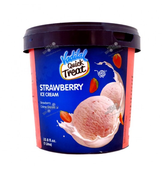 Vadilala Strawberry Ice Cream 1Litre