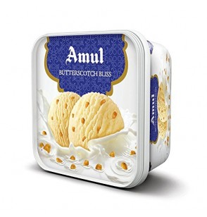 Amul Butterscotch Bliss Ice Cream 1Litre