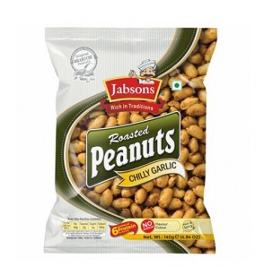 Jabsons Chilly Garlic Roasted Peanuts 140Gm