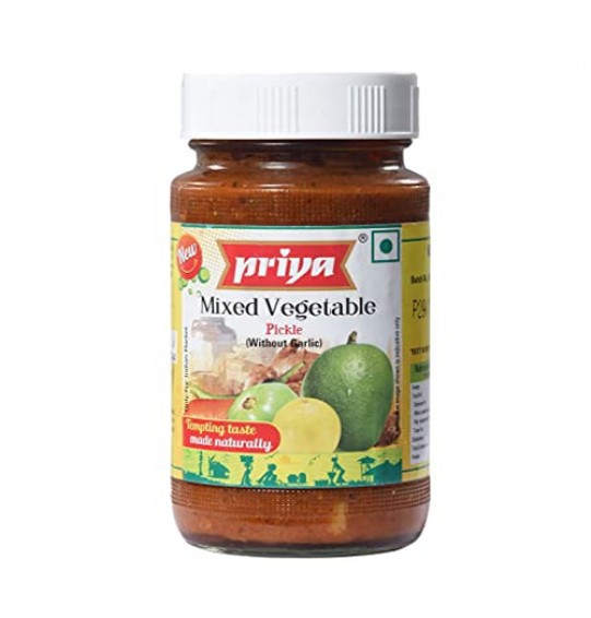 Priya Mixed Vegetable Pickle W/O Garlic (10.6oz) 300GM