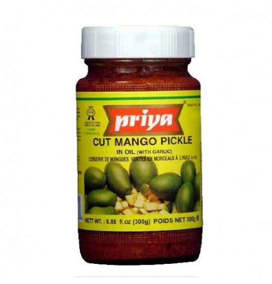 Priya Cut Mango Pickle With Garlic (10.6oz) 300GM 