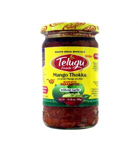 Telugu Foods Mango Thokku Pickle With Seasme Oil (10.58oz) 300GM