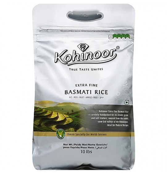 Kohinoor Extra Fine Basmati Rice 10lb 