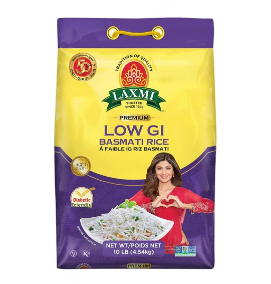 Laxmi Premium Low-Gi Basmati Rice 10lb 