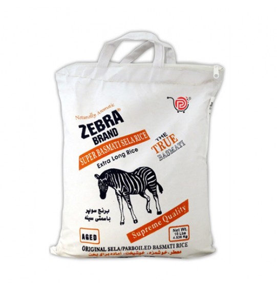 Zebra Brand Supper Basmati Sella Rice 10lb 