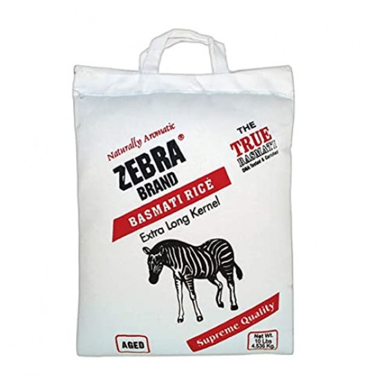 Zebra Brand Basmati Rice Extra Long 10lb 