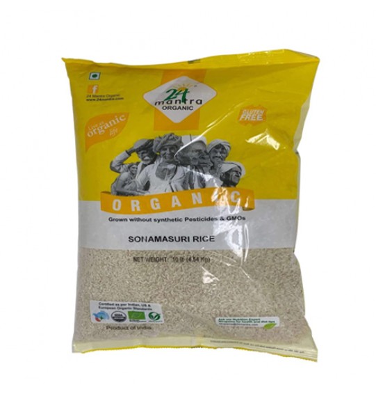 24 Mantra Organic Sona Masoori Rice 10LB