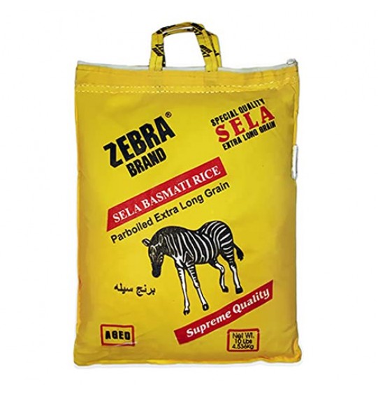 Zebra Brand XXL Sela Basmati Rice 10lb 