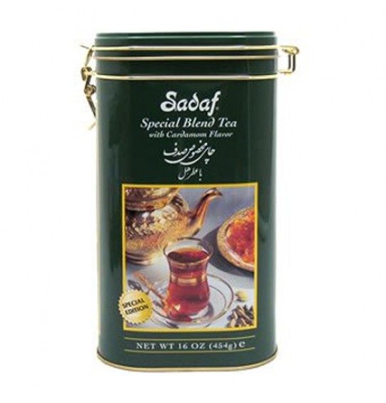 Sadaf Special Blend Tea With Cardamom Loose Tea Jar (454GM) (16oz)