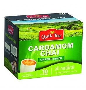 Quik Tea Instant Chai Cardamom 10 Sachets (240GM) (8.5oz)