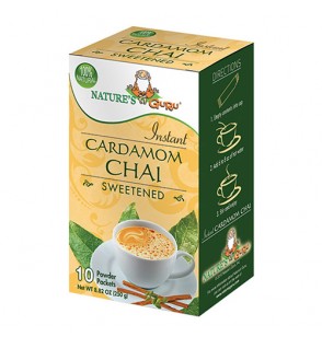 Nature’s Guru Instant Cardamom Chai (Sweetened) 10Packets (250GM) (8.82oz)