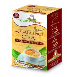 Nature’s Guru Instant Masala Spice Chai (Unsweetened) 10packets (250GM) (8.82oz) 