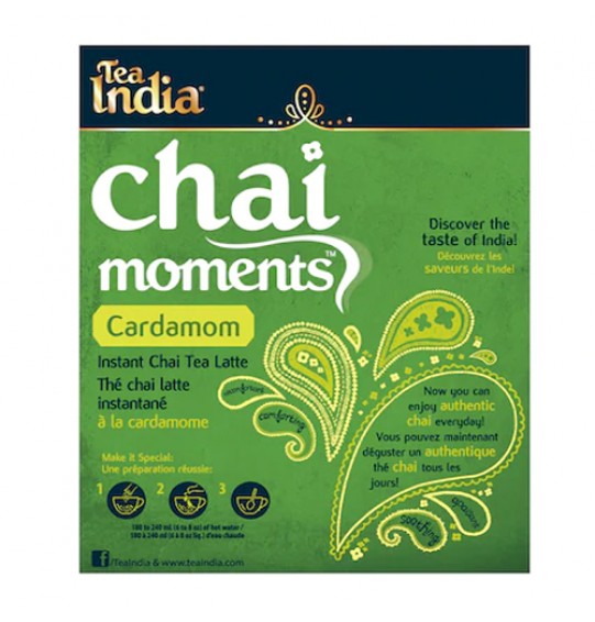 Tea India Chai Moments Instant Cardamom Chai (Sweetened) 223GM (7.9oz)