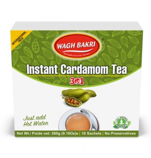 Wagh Bakri Instant Cardamom Chai (Sweetened) 10Sachets 260GM (9.18oz)