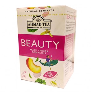 Ahmad Tea London Beauty Tea (Peach , Carob & Rose Petals) 20 Tea Bags 30GM (1.05oz)