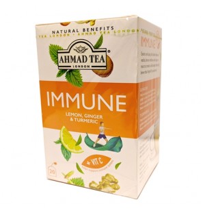 Ahmad Tea London Imune Tea (Lemon , Ginger & Turmeric) 20 Tea Bags 30Gm (1.05oz)