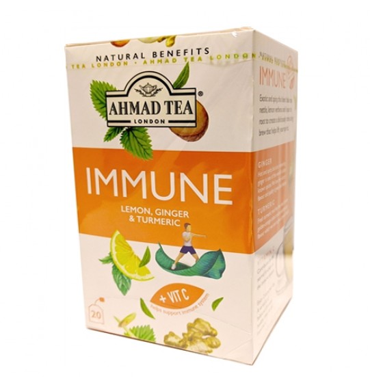 Ahmad Tea London Imune Tea (Lemon , Ginger & Turmeric) 20 Tea Bags 30Gm (1.05oz)