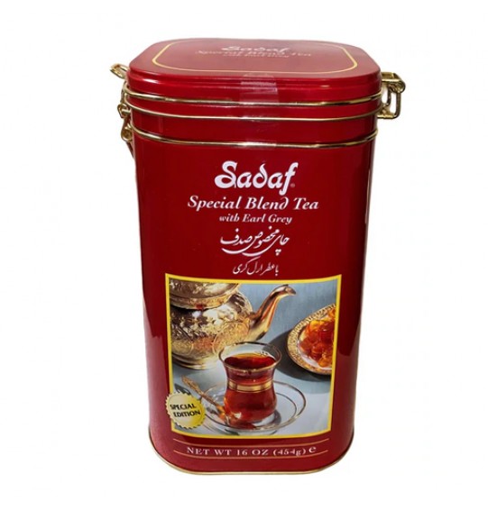 Sadaf Special Blend Tea With Earl Grey Loose Tea Jar (454GM) (16oz)